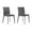Gray, variant on Armen Living Lyon 19" Fabric/Metal Dining Room Chairs in Gray/Black (Set of 2)