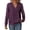Purple, variant on yillto Women Long Sleeve Tops Basic Loose Solid Color Lightweight Sweatshirt V Neck Pullover Plain Shirts
