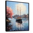 thumbnail image 2 of Designart "Port Docked Memories Painting II" Nautical & Beach Floater Framed Canvas Print, 2 of 7