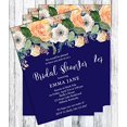 thumbnail image 1 of Darling Souvenir Custom Blue Floral Printed Bridal Shower Invitations| Set of 10 Personalized Invites With Envelopes 5 x 7, 1 of 1