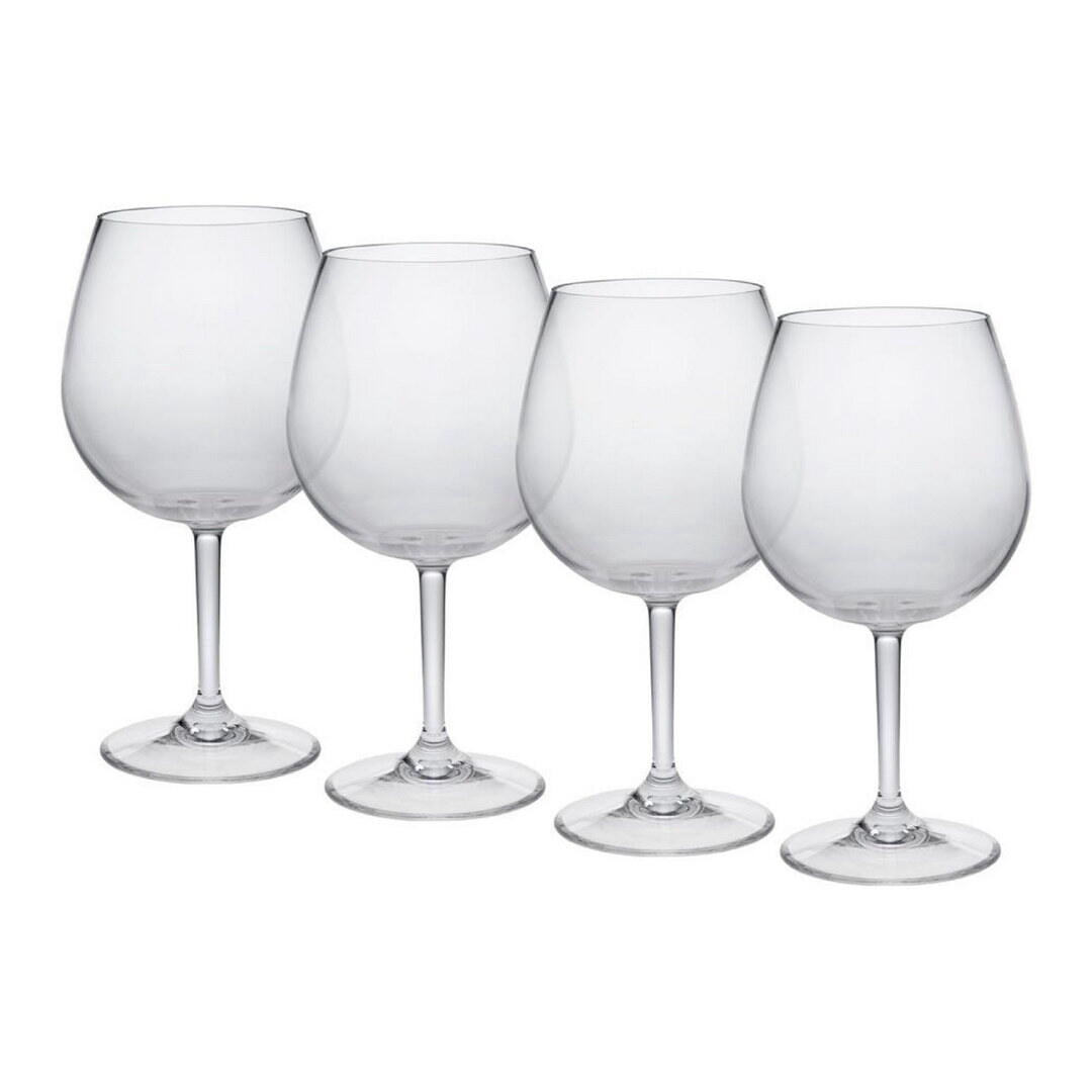 Kitchen Utensil Set Plastic Wine Glasses Set of 4 (23oz), BPA Free Tritan Wine Glass Set, Unbreakable Red Wine Glasses, White Wine Glasses,Kitchen Sink Caddy