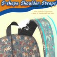 thumbnail image 5 of Bulldog and Floral Blue Pattern 17" School Backpacks for Teens,Waterproof Oxford Fabric,S-Shape Padded Straps for School,Travel,Hiking,Camping, 5 of 6