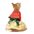 thumbnail image 3 of Vestido navideño para perros, vestido navideño para perros, falda de tul para cachorros, disfraz navideño para perros pequeños, ropa para gatos y mascotas (tamaño mediano, navideño), 3 of 6
