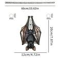 thumbnail image 2 of 2D Halloween Bat Acrylic Hanging Decor - Gothic Suncatcher Window Ornaments, Spooky Bat & Haunted House Wall Art for Home, Office, Indoor/Outdoor Party Decorations, 2 of 4