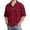 D96/Red, variant on Afdoent Mens Polo Shirts Casual Half Sleeve Shirt Solid Color With Knit Front Pockets For Work Office Daily Wear Fashion