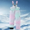 thumbnail image 2 of Ruyang Kids Thermal Snow Pants Boys Girls Winter Waterproof Trousers Thick Warm Ski Overalls Windproof Elastic Snowsuit, 2 of 7
