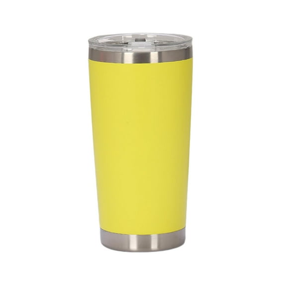Stainless Steel Vacuum Insulated Tumbler W/ Lid, Travel Mug, , 20 oz for office and home Outdoor Hot Beverage iced drink - Yellow