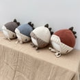 thumbnail image 5 of Splozh Toddler Hat Winter Children Wool Hat Fashion Dinosaur Horn Thickened Knitted Hat Girl Warm Ear Hat Beige,One Size, 5 of 5