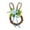 Blue, variant on Drmagihm Easter Bunny Rattan Wreath, 10.2" Small Rabbit Shaped Garland with Flower & Eggs, Spring Wall Hanging Decor for Window & Indoor