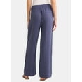 thumbnail image 5 of Time and Tru Women's and Women's Plus Wide Leg Linen Blend Pants, 29" Inseam, Sizes XS-4X, 5 of 5