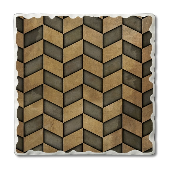 Thirstystone "Gilded Herringbone" Single Tumbled Tile Coaster