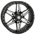 thumbnail image 1 of 4/156 STI HD7 Alloy Wheel 14x7 4.0 + 3.0 Matte Black/Machined for Kawasaki MULE Pro-DX 2016-2017, 1 of 1
