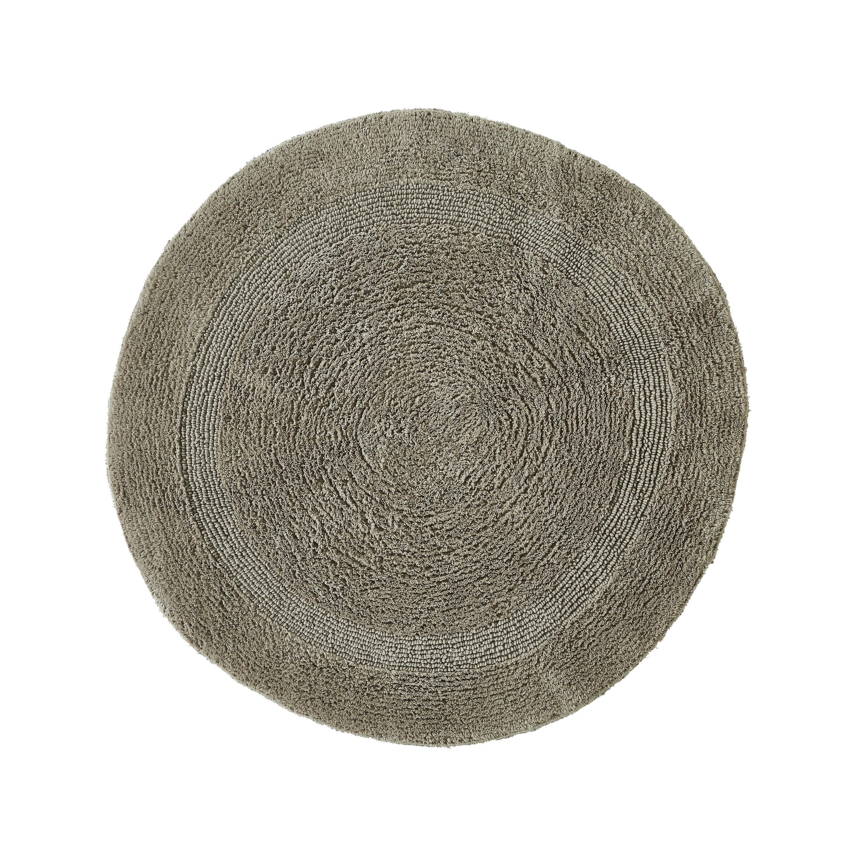 Better Trends Round Bath Mat 30" Diameter Elegant Reversible Bath Rug, Extra Soft Cotton for Ultimate Comfort, Absorbent, Ideal for Half Baths and Powder Rooms, (Beige) Lux Collection