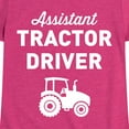 thumbnail image 3 of Instant Message - Tractor Driver Assistant - Toddler & Youth Girls Short Sleeve Graphic T-Shirt, 3 of 6