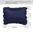 thumbnail image 3 of PiccoCasa 2Pcs Satin Pillowcase Pillowcases Ruffled Pillowcases Pillow Shams, King Navy, 3 of 7