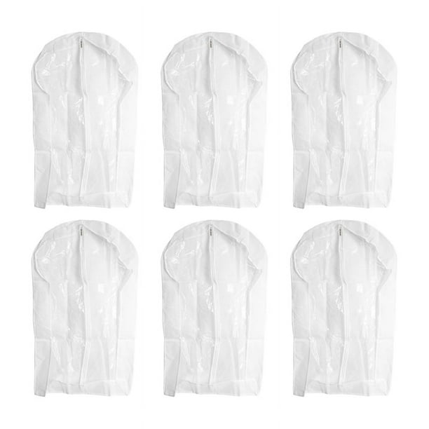 Bolsa Colgante para Ropa con Bolsa para Ropa con Fuelle de 4 Pulgadas (Juego de 6) para Traje Bolsa para Armario, Bolsas para Ropa Fundas para Vestidos