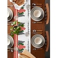 thumbnail image 2 of Christmas Tree Burlap-Cotton Table Runner 108 Inches Long,Xmas Tree Red Checkered Farmhouse Table Runners,Outdoor Dining Tablecloths Decor for Baby Shower/Party/Wedding 13x108, 2 of 9