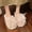 #273-White, variant on Women's Floral Platforms Slippers with Thick Sole for Fall and Winter Warm Non-Slip Flat Soft-Soled House Sandals with Plush Lining