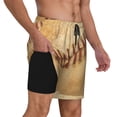 thumbnail image 2 of Balery Vintage Baseball Bañador para hombre, shorts de playa de secado rápido con entrepierna y forro de compresión-Large, 2 of 6