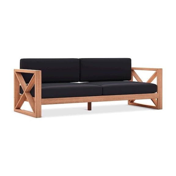 Meridian Furniture Anguilla Black Water Resisting Outdoor Sofa