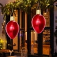 thumbnail image 1 of Feltree 12x6 Inch Outdoor Christmas Inflatable Ball with Built-in Pump & LED Lights - Waterproof PVC Holiday Decoration for Lawn, Porch and Tree, 1 of 7