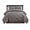 Grey, variant on -Decorative Pinch Pleat King 4PC Comforter Set, Teal