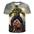 thumbnail image 1 of Marvel Hulk ropa para niños nueva llegada 2022 verano cómodo niños pequeños niños manga corta dibujos animados vengadores camiseta 1-14Y9T zhangyuxiang CONDUJO, 1 of 2