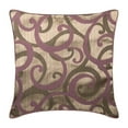 thumbnail image 1 of Throw Pillow Covers, Purple 14"x14" (35x35 cm) Throw Pillow Covers, Jacquard Silk Scrolls Throw Pillows For Couch, Abstract Pattern Contemporary Style - Scrolling All The Way Purple, 1 of 3