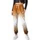 thumbnail image 1 of Gibobby Pantalones colombianos de mujer Pantalones de chándal con bolsillo estampado cómodos de cintura alta XS Café, 1 of 5