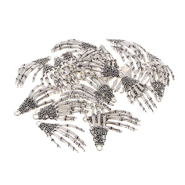 25 piezas de joyería para hallazgos Vintage colgante collar aleación encanto DIY - Plata retro Macarena Colgantes de fabricación de joyas