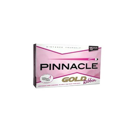 Pinnacle Gold Ribbon Pink Golf Balls, 15-Pack