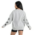 thumbnail image 2 of Women's Gameday Couture  Ash Dallas Cowboys Resilience Relaxed Rhinestone Pullover Sweatshirt, 2 of 6