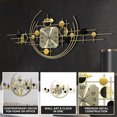 thumbnail image 3 of Accent Collection Large Decorative Metal Wall Clock, 40" Wide, Silent Gold Accent Home Office Decor, 3 of 4