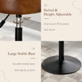 thumbnail image 5 of Dycanpo 360° Swivel Vanity Stool, Adjustable Height, Faux Leather Brown, 5 of 8