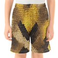 thumbnail image 2 of BZSMCE Adjustable Drawstring Casual Shorts With Yellow Python Pattern Pattern, 2 of 9