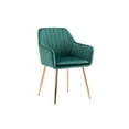 thumbnail image 4 of Mainstays Dining Chair in Green Velvet with Gold Legs, 2 Pack, 4 of 7