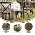 thumbnail image 4 of Flash Furniture 2 Pack Commercial Dark Brown Indoor/Outdoor Wood Look Resin Cross Back Chair, 4 of 11
