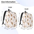 thumbnail image 4 of Naloa Canvas Backpack for Men Women Fall Squirrel Print Rucksack Casual Travel Daypack Large and Small Durable College Tote Satchel Bookbag for Teens, 4 of 8