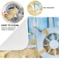 thumbnail image 6 of Nautical Ship Wheel Dish Drying Mat Starfish Seashells Dry Pad Bottle Dryer Rack Kitchen Decor absorbent Easy Clean Drainer Mats for Kitchen Counter Sinks 18"x24", 6 of 6