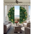 thumbnail image 3 of St Patricks Day Blackout Curtains 45 Inches Long, Kitchen Black Out Window Treatments, Spring Gold Coin Green Shamrock on Linen Thermal Insulated Lined Drapes for Small Window with Grommet 42"x45", 3 of 8
