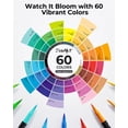thumbnail image 3 of Set de marcadores JusArt de 60 colores de doble punta a base de agua, 3 of 8