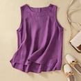 thumbnail image 2 of Women's Casual Sleeveless Vest Top Thin Loose Fit Crew Neck Comfortable Summer Tank Tee for Ladies, 2 of 2