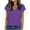 Purple, variant on V Neck Tops for Women Summer Casual Stretch Plain Tshirts Regular Fit Short Sleeve Tunic Tee Shirts (XL, Light Blue)