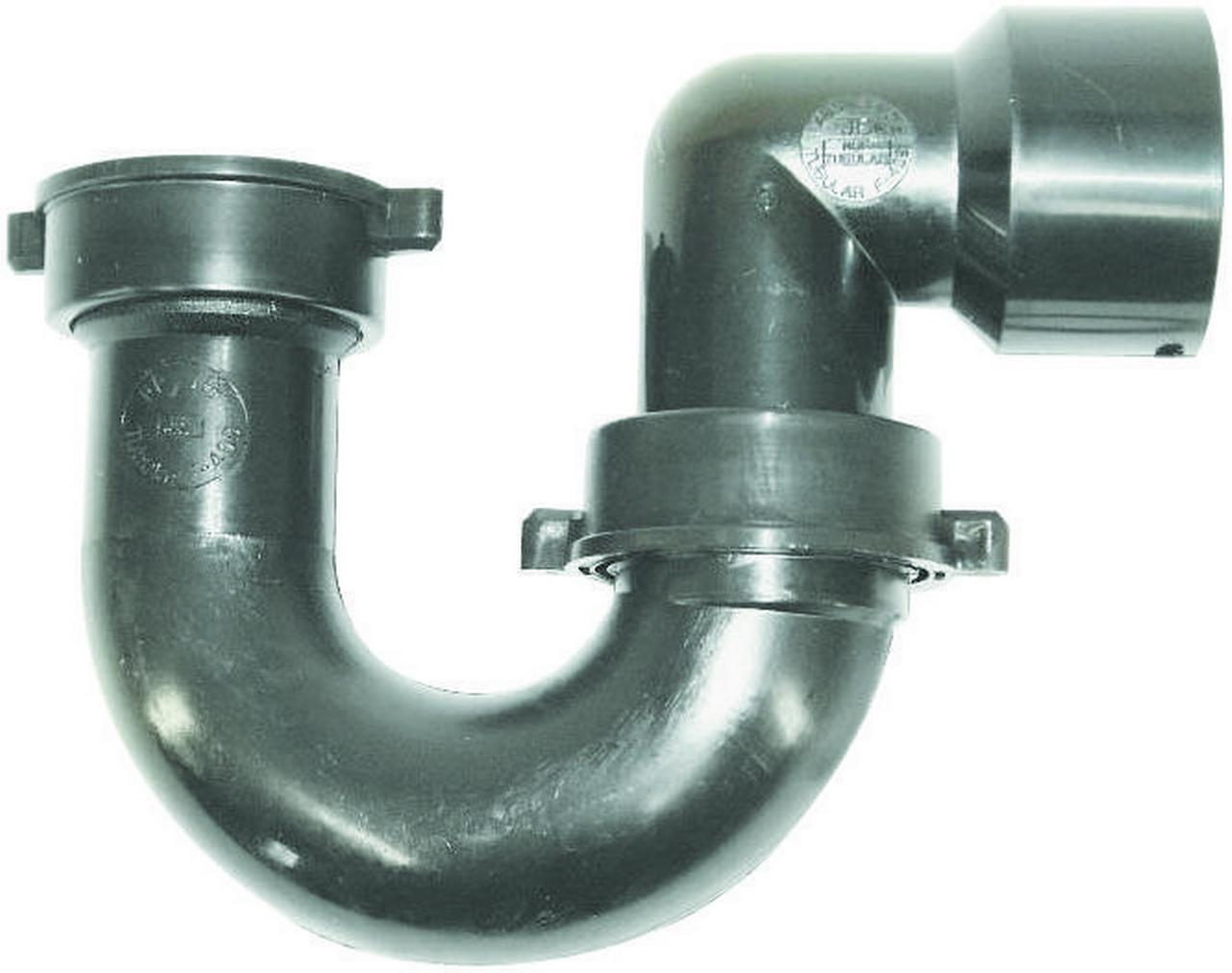 TUB TRAP BLK 11/2X11/2