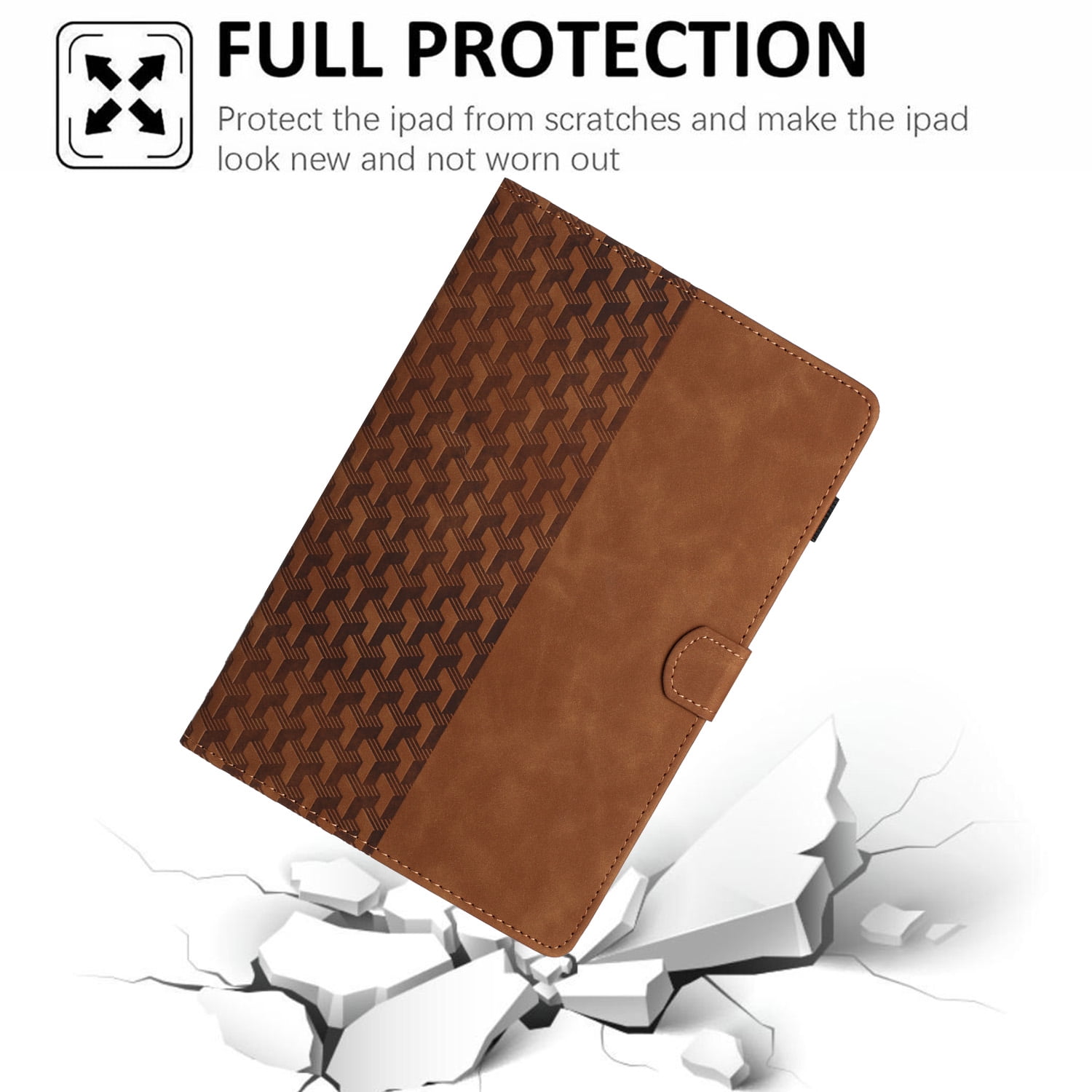 Allytechgroup Slim Case for Apple iPad Pro 11" M4 2024, Premium PU Leather Folio Flip Cover Stand Anti-Scratch Cards Slots Pencil Holder Smart Case Cover Auto Sleep Wake, Brown