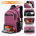 thumbnail image 4 of Mochila De Almuerzo Antirrobo Impermeable A Portátil 15,6i Diseño de la tela Oxford Modelo Violeta, 4 of 4