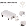 thumbnail image 4 of Mobutofu 2Pcs Sliding Window Security Locks Stainless Steel Window Lock Buckle Silver 11.8X4.7X1.3In, 4 of 5