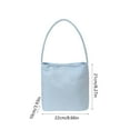 thumbnail image 3 of Chanana Shoulder Bag for Women Lightweight Nylon Hobo Bag Purse Candy Color Trendy Small Tote Handbags, Simple Design Suitable for Daily Commuting, Blue, 3 of 6