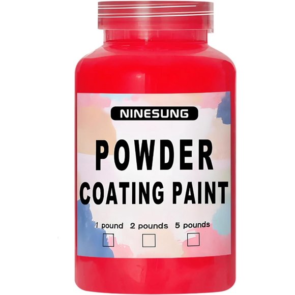 Powder Coating Powder | Powder Coat Perfect for Metal Surfaces | Car Paint | Building Materials | Powder Paint for Steel Structures, Factories, Buildings, Playgrounds, Gardens (Red, 8 oz)