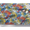 thumbnail image 2 of Soimoi Moss Georgette Fabric Flower Artistic Fabric Prints by Yard 42 Inch Wide, 2 of 3